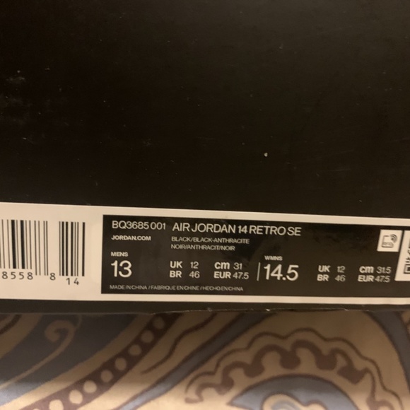 Air Jordan 14 retro Ferrari Black main image 5